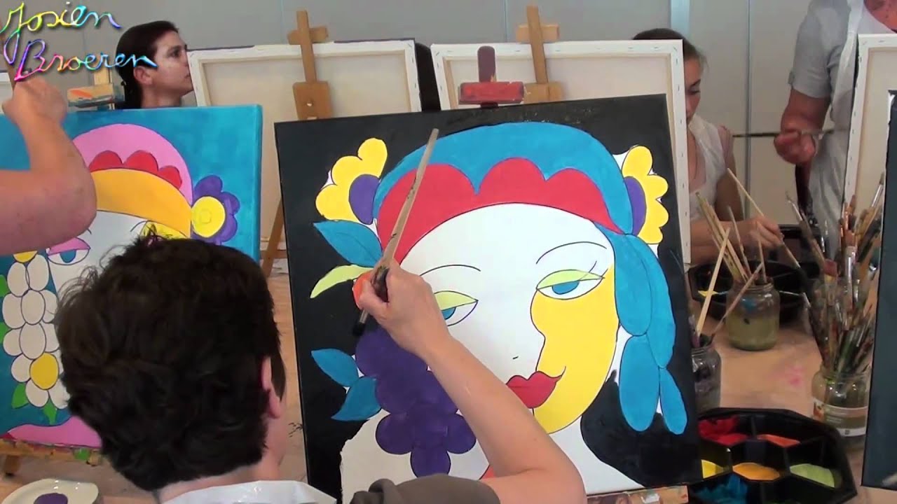 Josien Broeren geeft haar schilder workshop 40x50