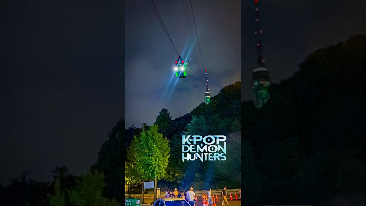 Wieża N Seoul 🇰🇷 | Tło K-POP Demon Hunters 🎬 | Kolejka linowa Namsan