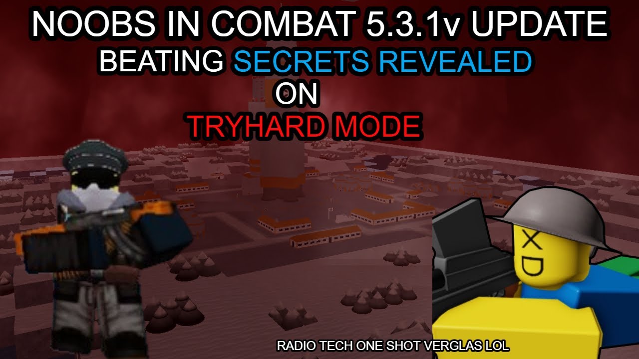 BEATING SECERTS REVEALED ON TRYHARD MODE | Roblox Noobs In Combat