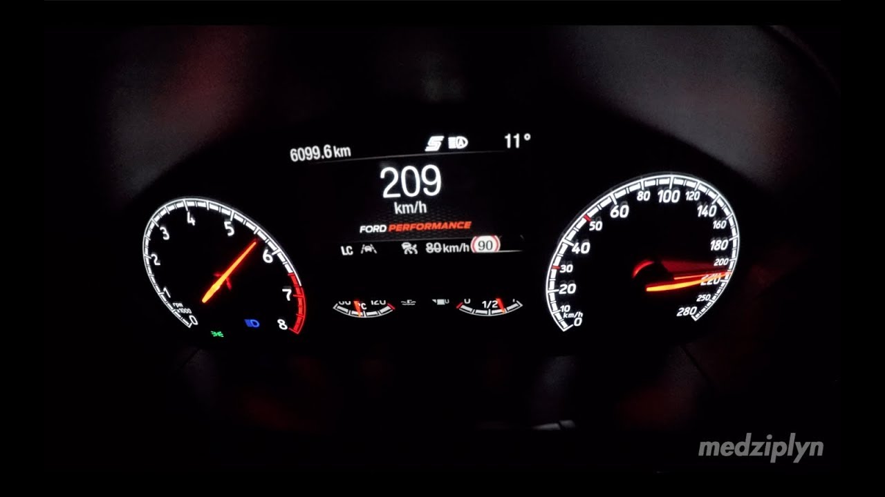 2020 Ford Focus ST 2.3 EcoBoost 280hp Acceleration 0-100-200km/h 80-120km/h LAUNCH CONTROL
