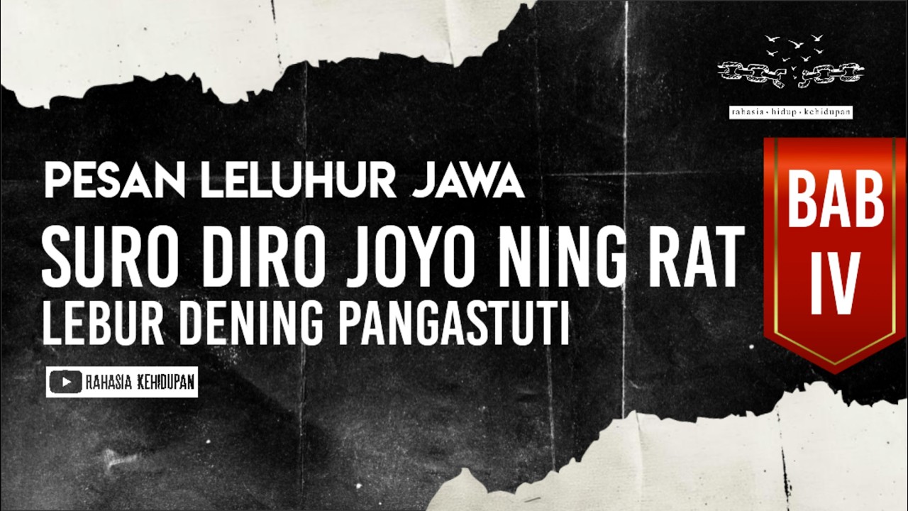 Pesan Leluhur Jawa | SURO DIRO JOYO NING RAT LEBUR DENING PANGASTUTI PART IV