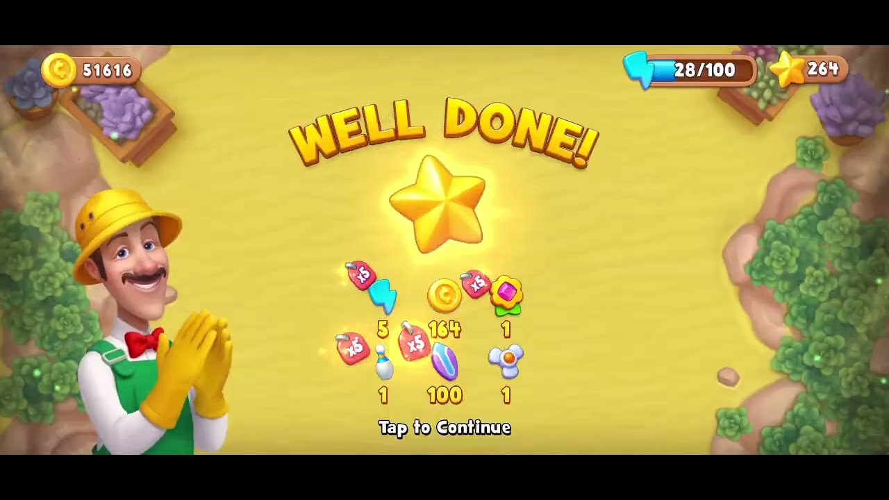 Gardenscapes level 1851 - 1860