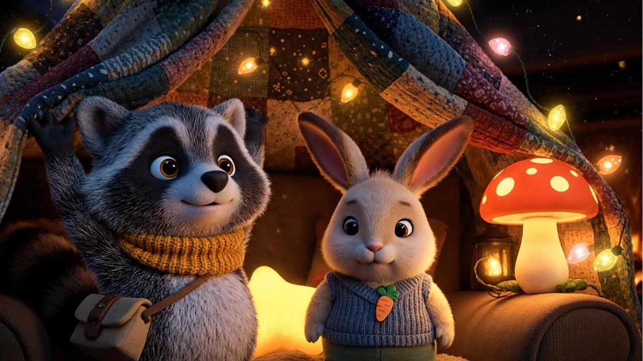 🦝🐰Animal Cartoon Stories For Kids 🌈 The Night the Stars Read Back 🌟 Cartoons For Kids