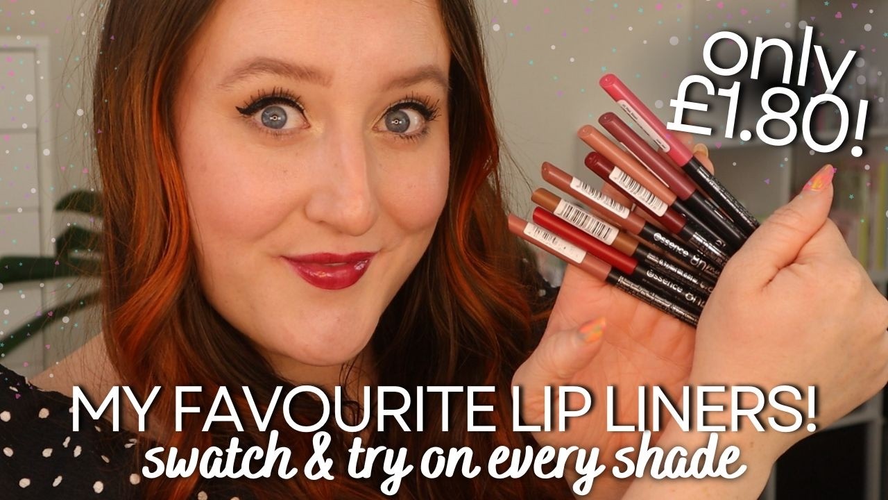 SWATCH & TRY ON EVERY SHADE OF ESSENCE 8 HOUR COMFORT MATTE LIP LINER! My *FAVOURITE* Lipliner EVER