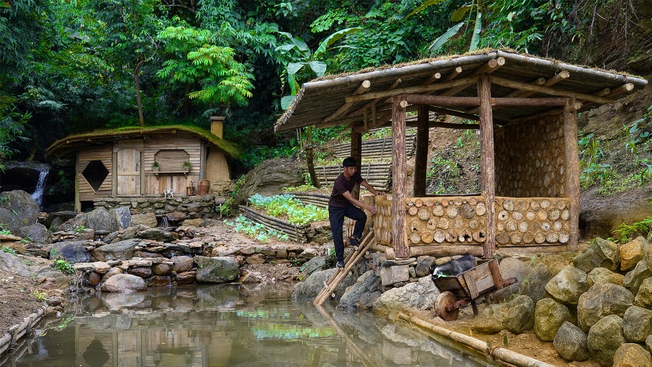 Off-Grid Life in the Deep Forest | Finishing Wood Workshop and Gardening