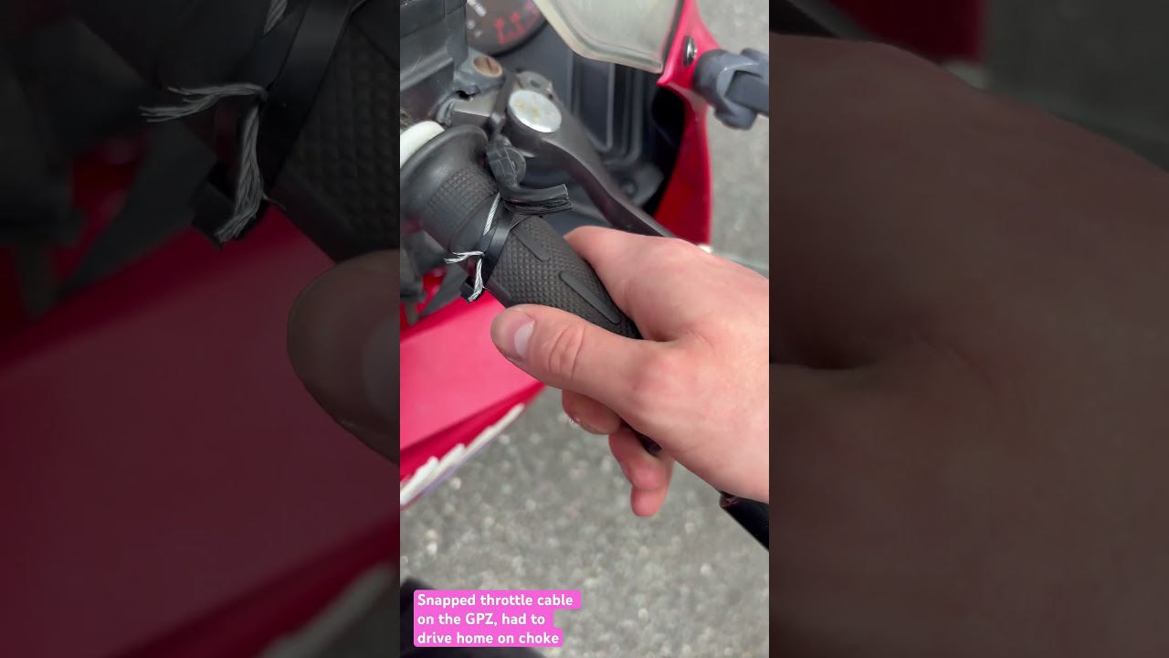 Snapped throttle cable solution #motorcycle