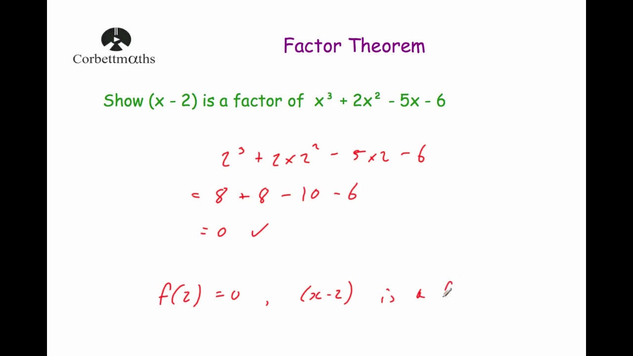 Factor Theorem - Corbettmaths