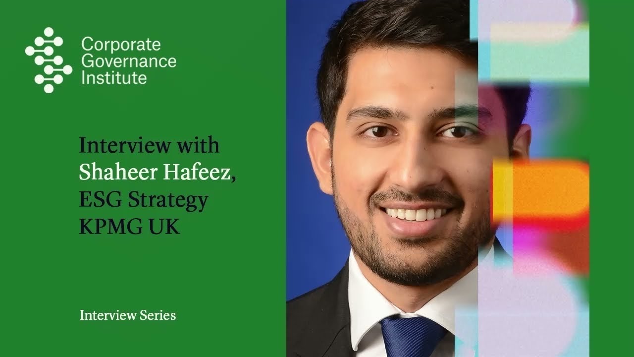 Interview - Shaheer Hafeez, an associate director of ESG strategy with KPMG