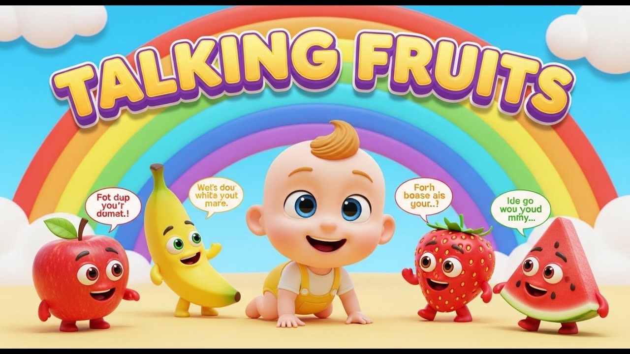 Learn Fruit Names with Talking Fruits 🍍 | Kids Fun Cartoon