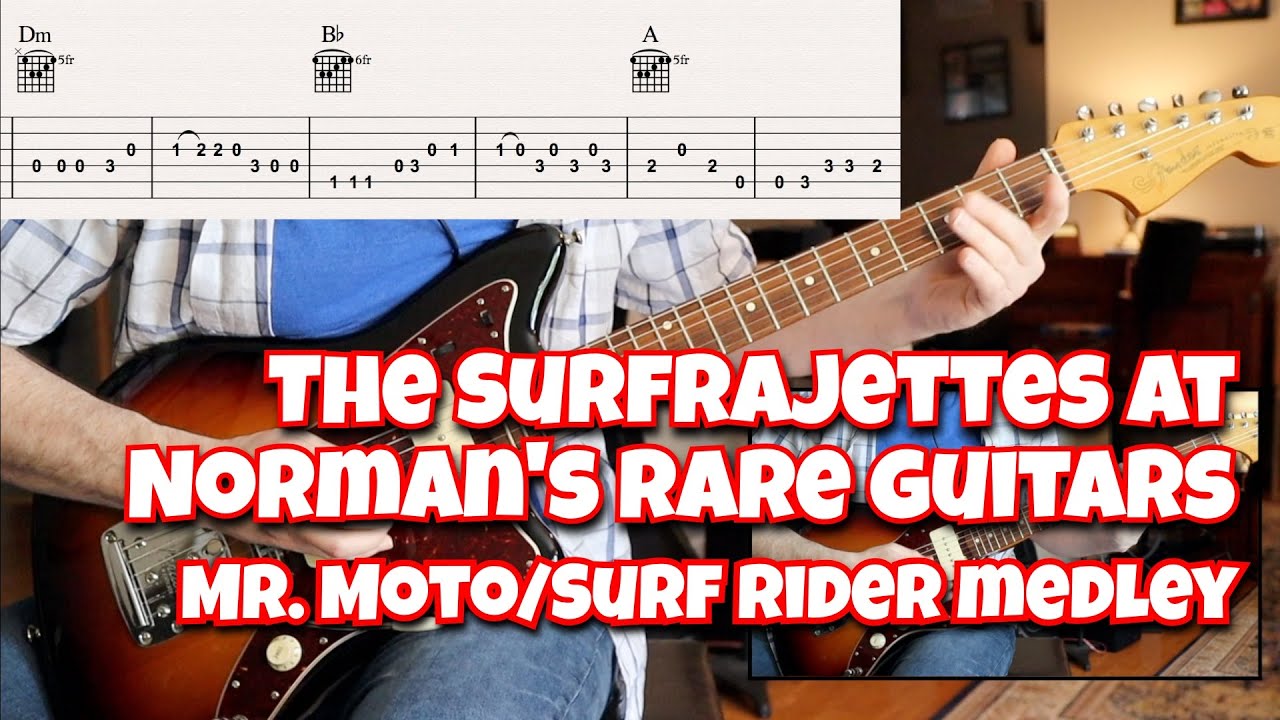 The Surfrajettes at Norman's Rare Guitars (Mr. Moto and Surf Rider SURF MEDLEY!)