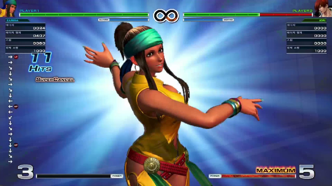 kof 14 zarina basic combo