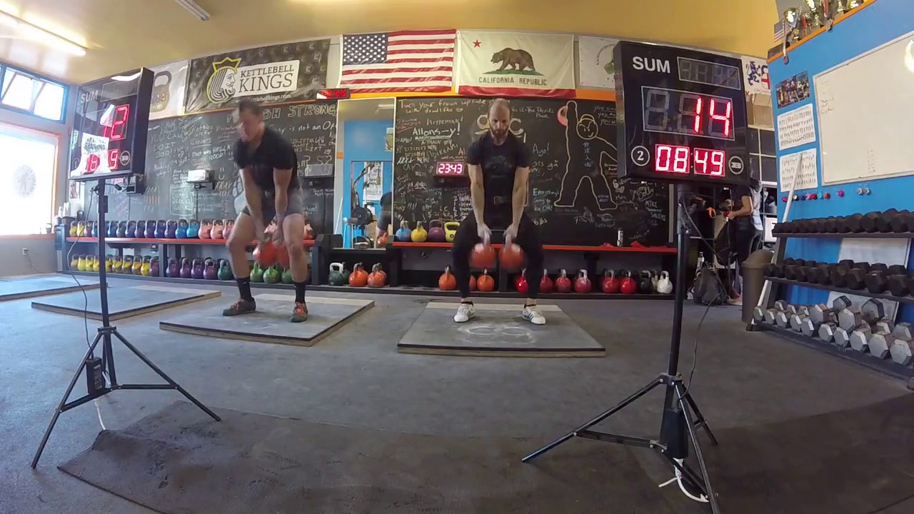 120reps Long Cycle 28kg kettlebells by Denis Vasilev at OKC North