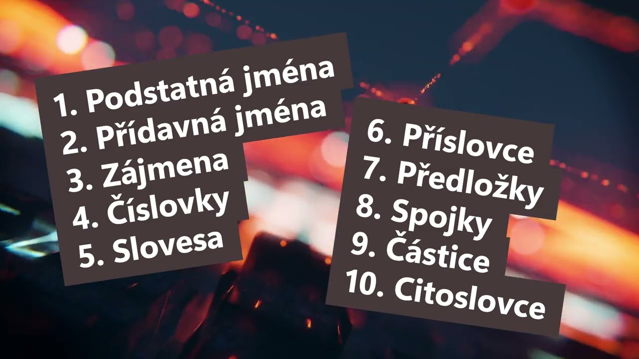 Slovní druhy