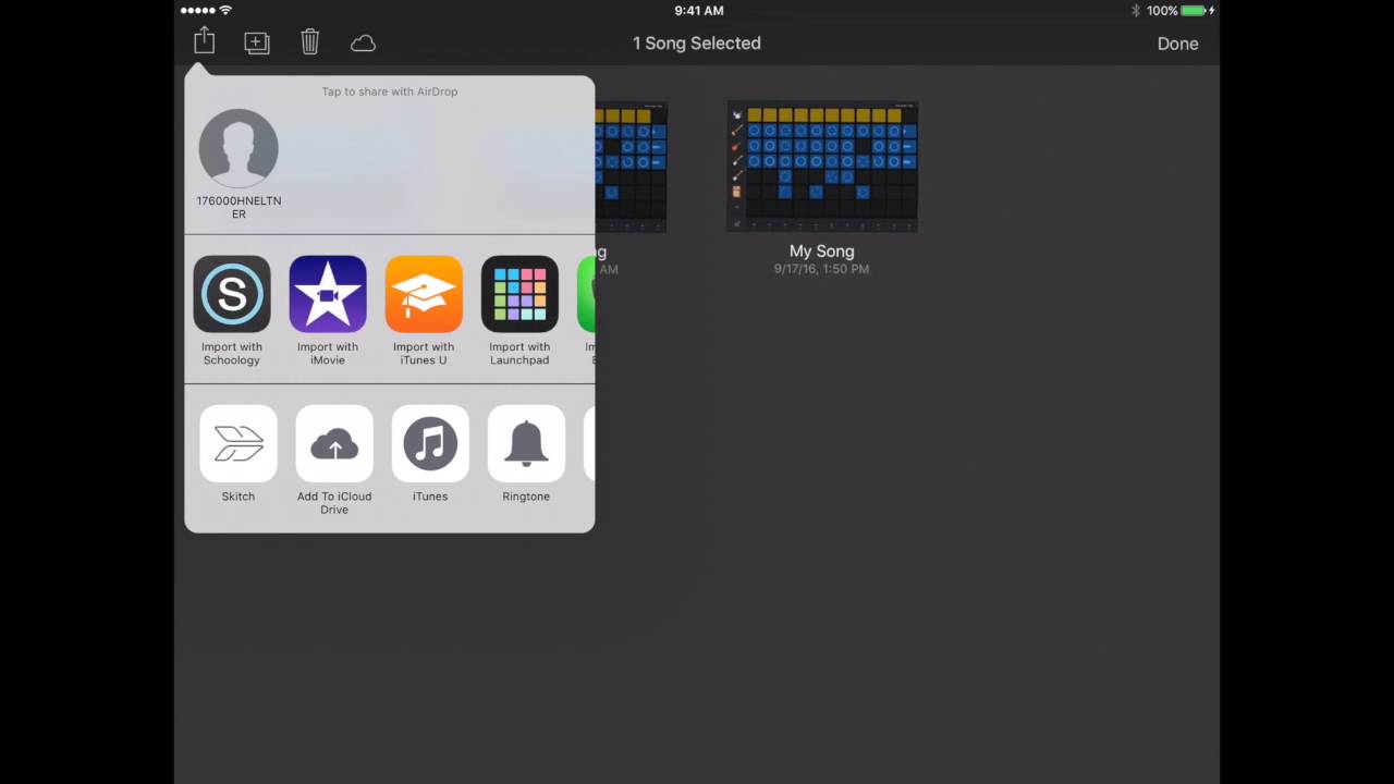Share Songs from Garageband
