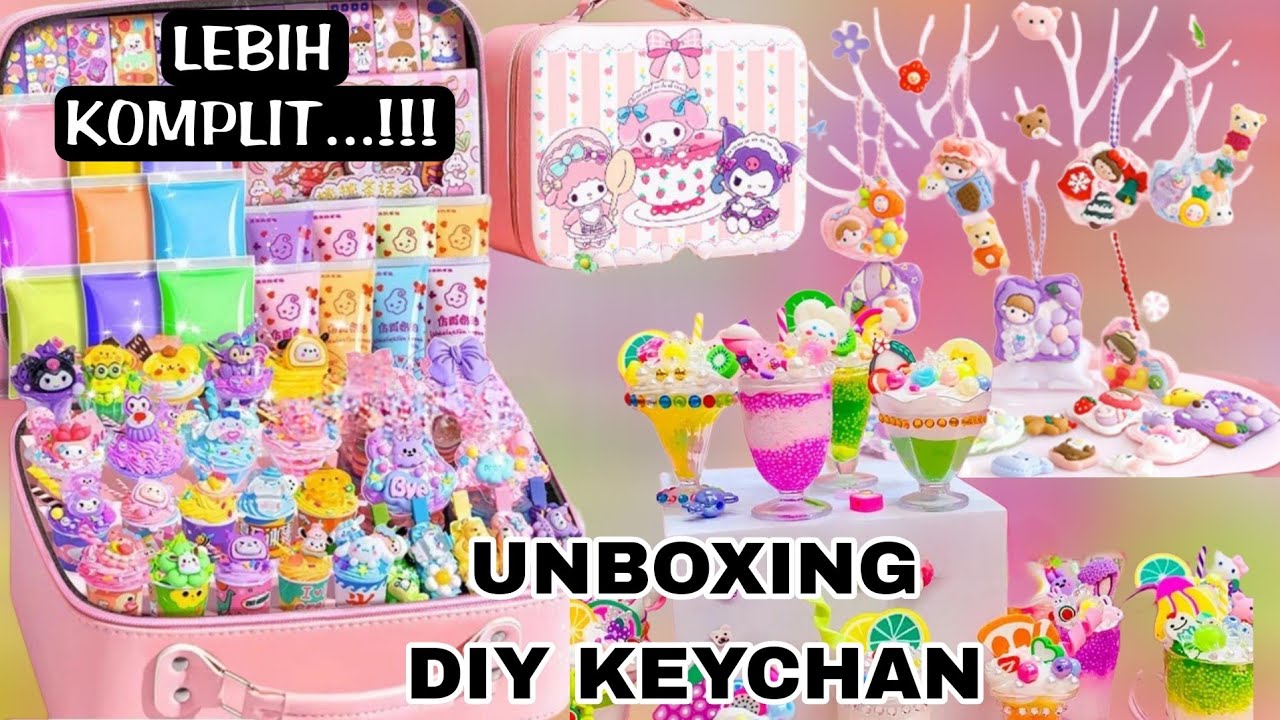 UNBOXING DIY GANTUNGAN KUNCI LUCU UNTUK BUKU JURNAL!!! LEBIH KOMPLIT!!!#diy #unboxing #shopeehaul