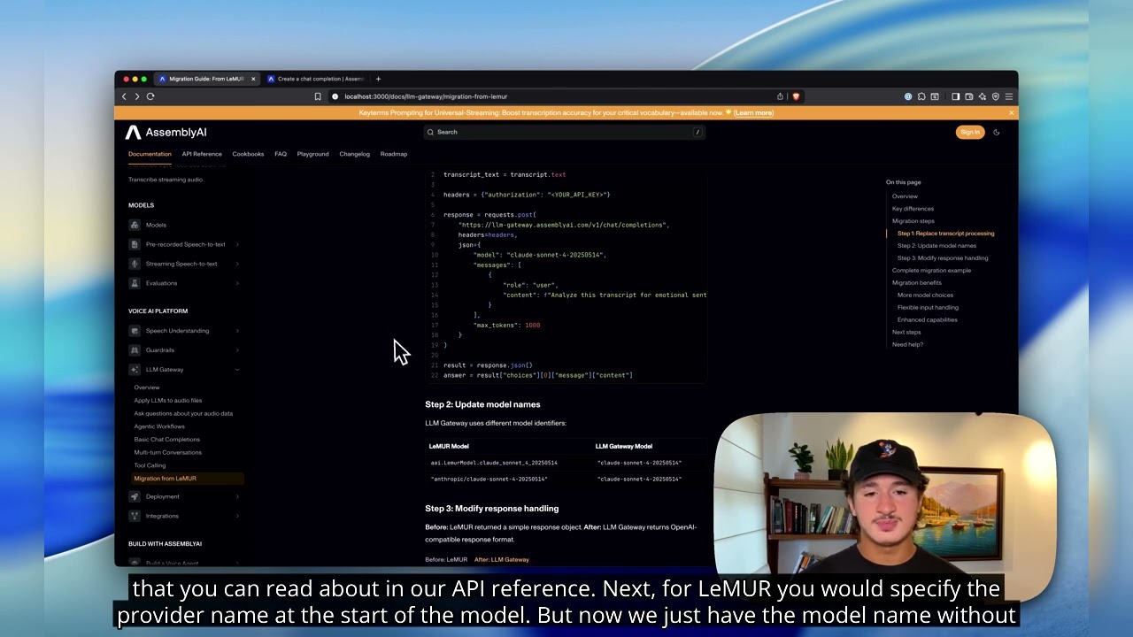 Как перейти с LeMUR на LLM Gateway AssemblyAI