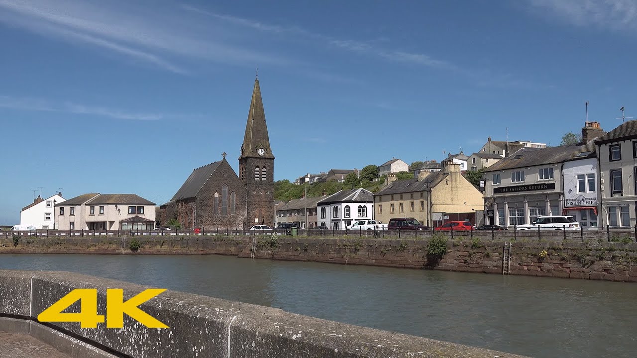Maryport Walk: Town Centre & Harbour【4K】