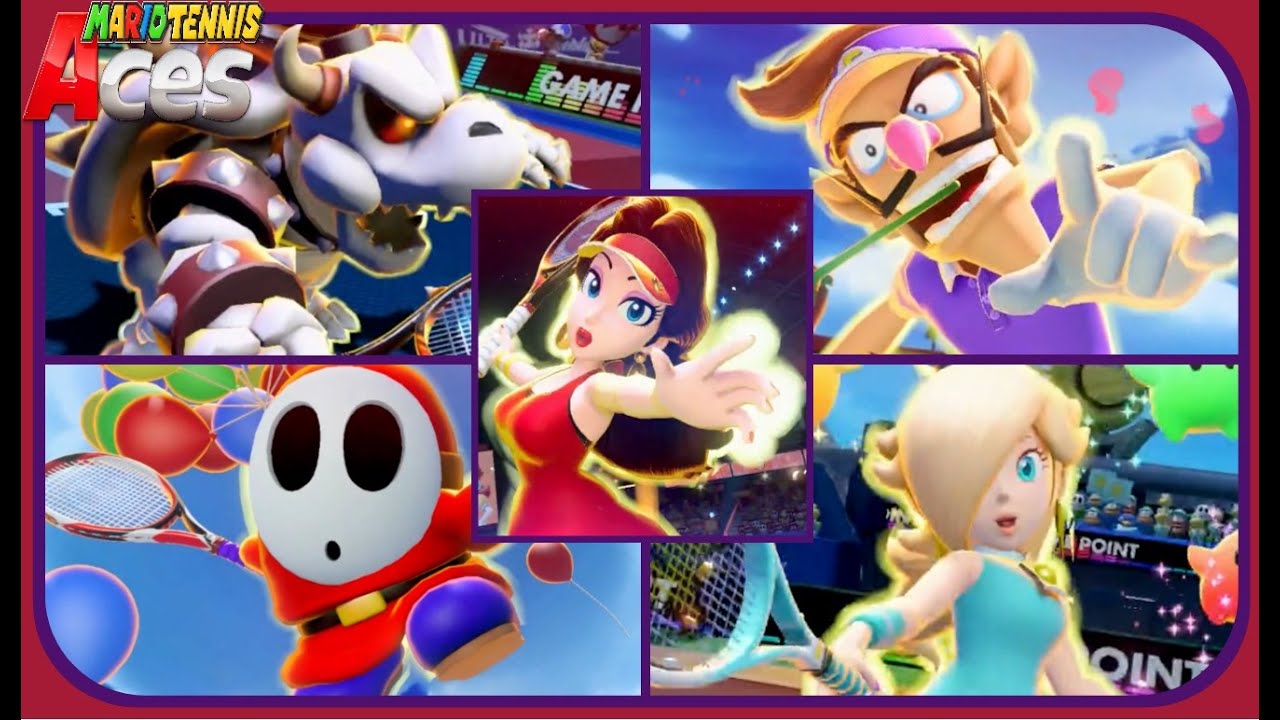 Mario Tennis Aces - All Special Shots
