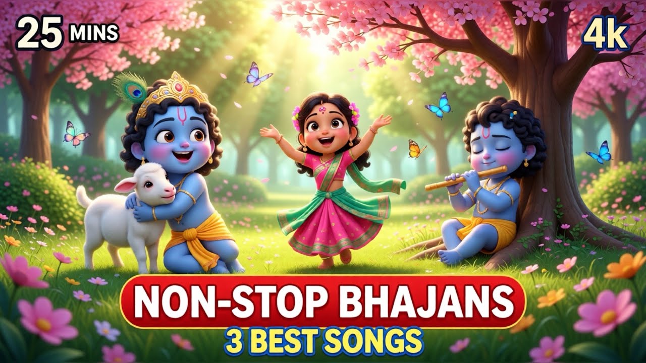 Nonstop Krishna Bhajan 25 Minutes | Radhika Gori Se | Hare Krishna Mahamantra | Bhakti Songs