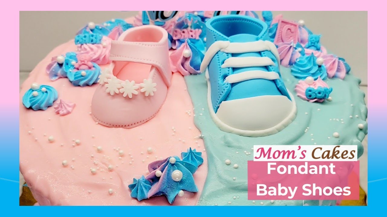 COMO HACER ZAPATOS DE BEBE EN FONDANT PARA CAKE DE BABY/ MUY FACIL/PASO A PASO/2022