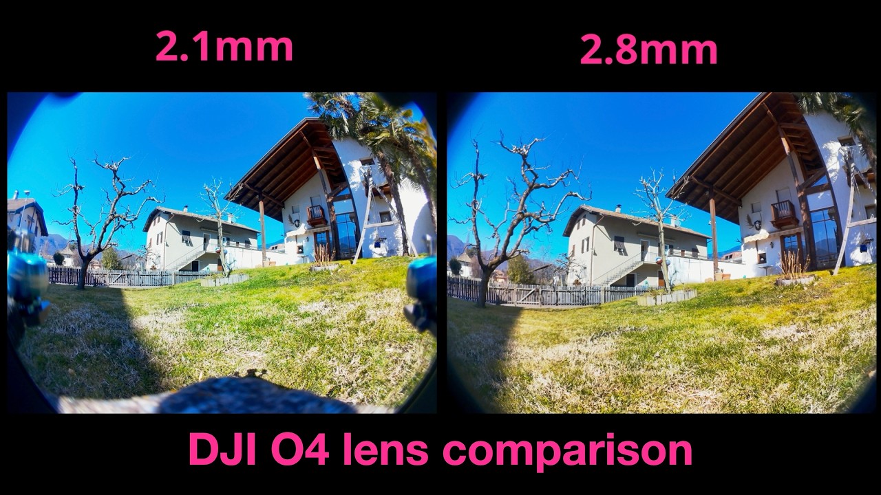 Dji O4 lens comparison 2.1 vs 2.8 vs 3mm