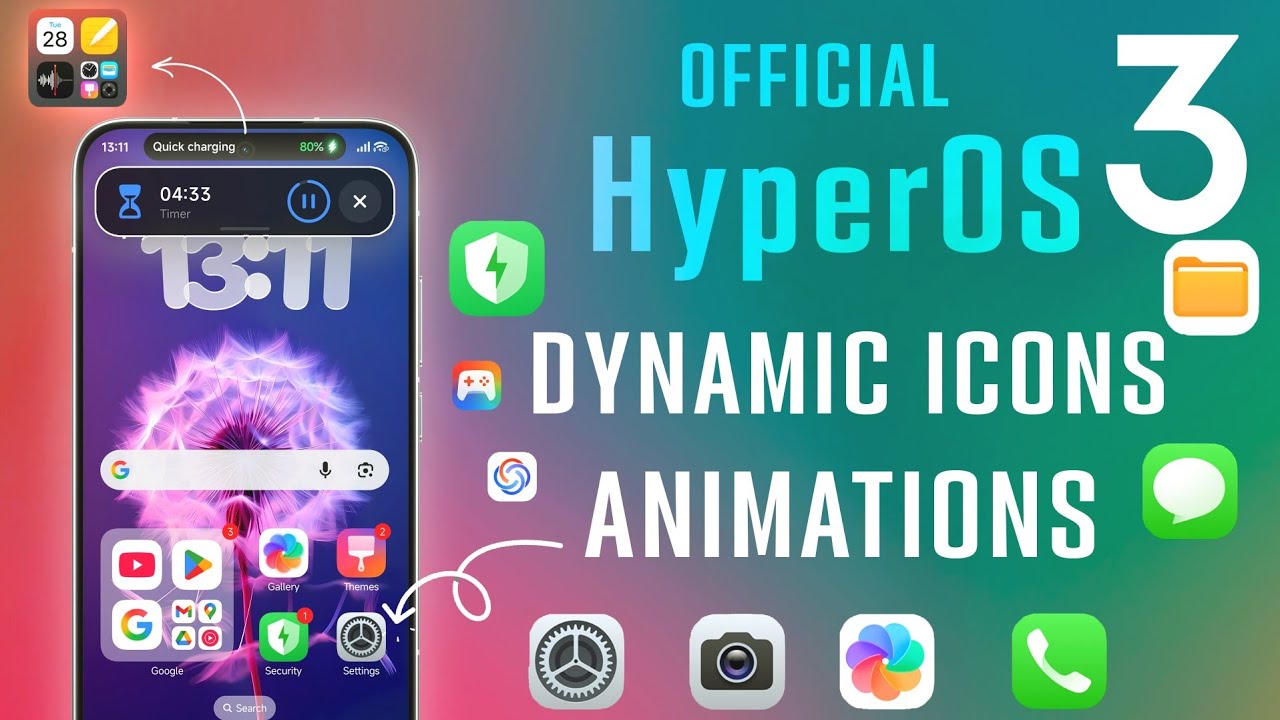 Exclusive First Look 🔥 HyperOS 3 Dynamic Icons Animation Revealed
