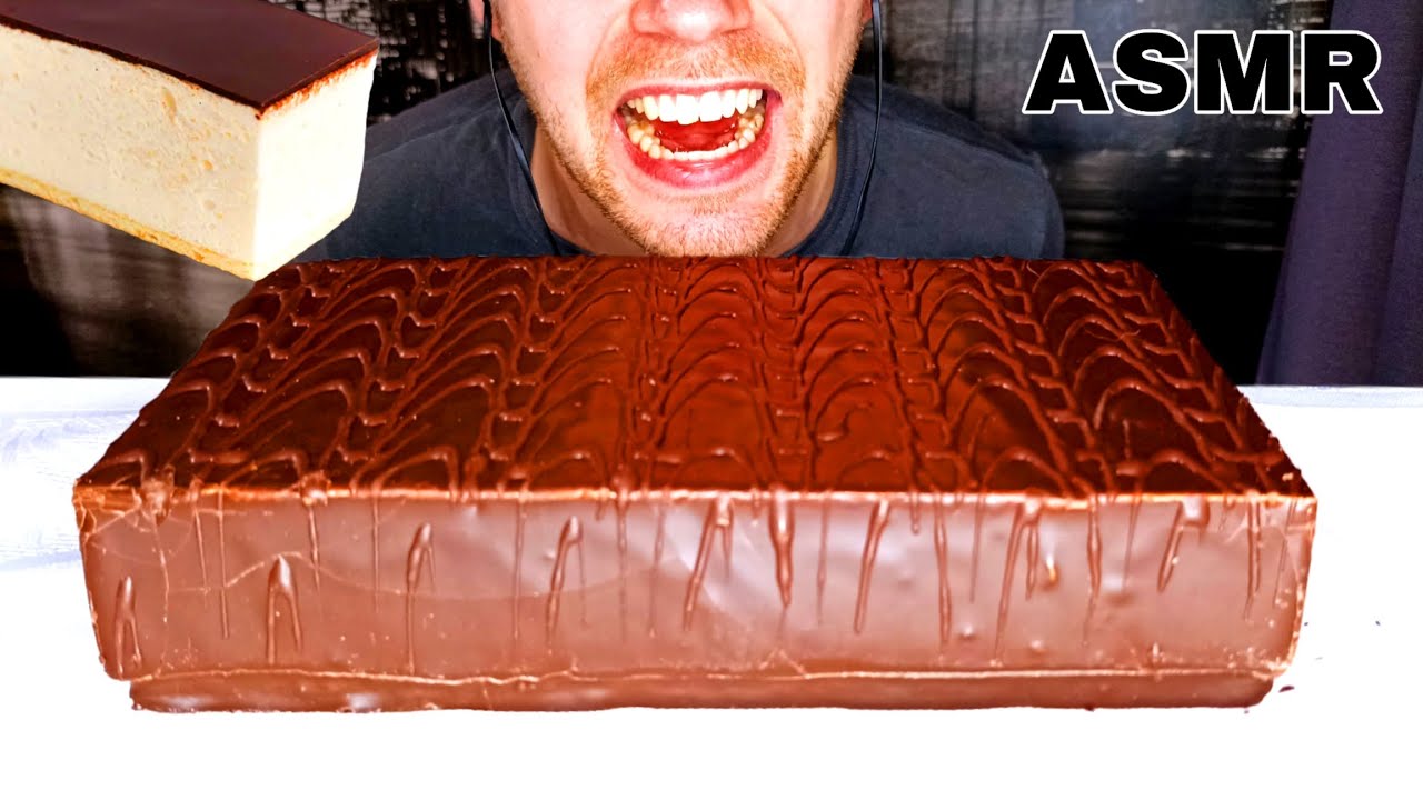 ASMR CHOCOLATE CAKE BIRD HAPPINESS MILK MIRACLE COOKING EATING  MUKBANG NO TALKING NUTELLA KITKAT