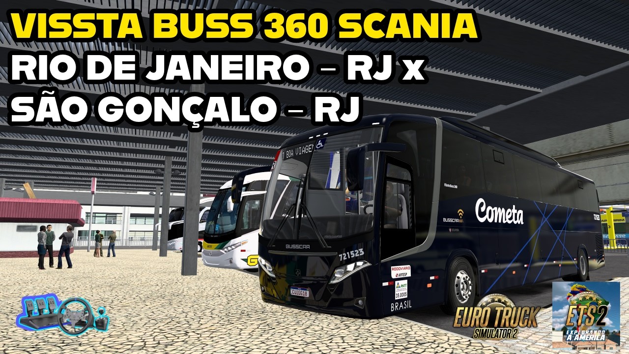 VISSTA BUSS 360 SCANIA, VIAGEM NO TRAJETO RIO DE JANEIRO - RJ x SÃO GONÇALO - RJ, NO MAPA EAA.