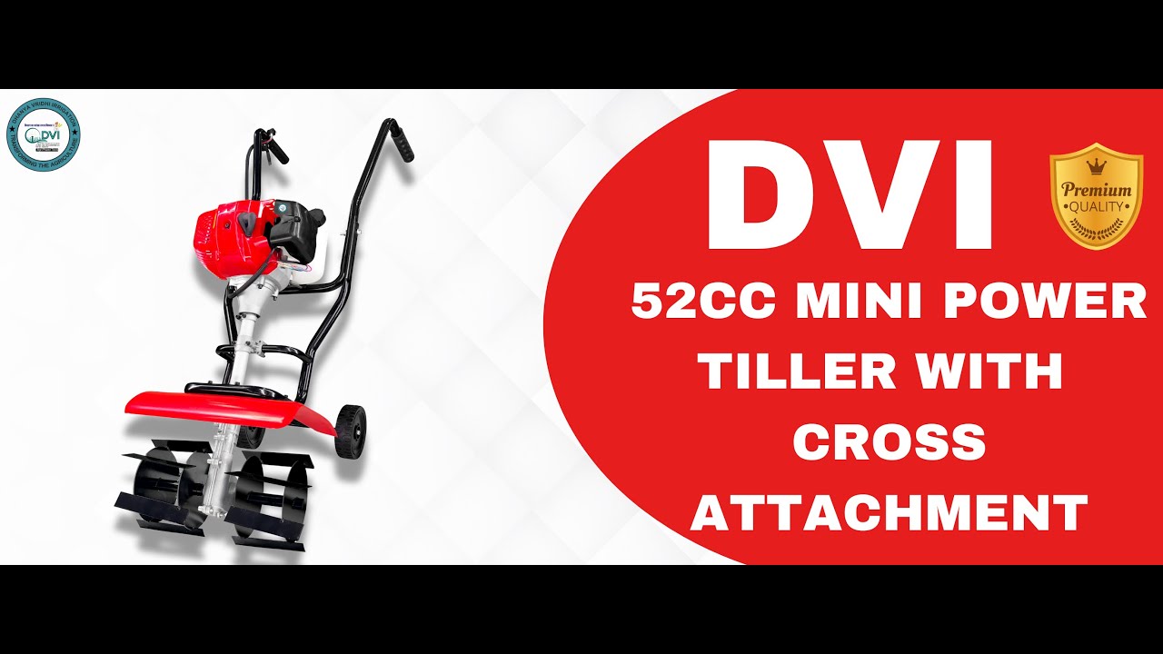 DVI 52CC Tiller/Cultivator/Weeder with 2 Stroke High Power Petrol Engine for Weeding & Cultivating.
