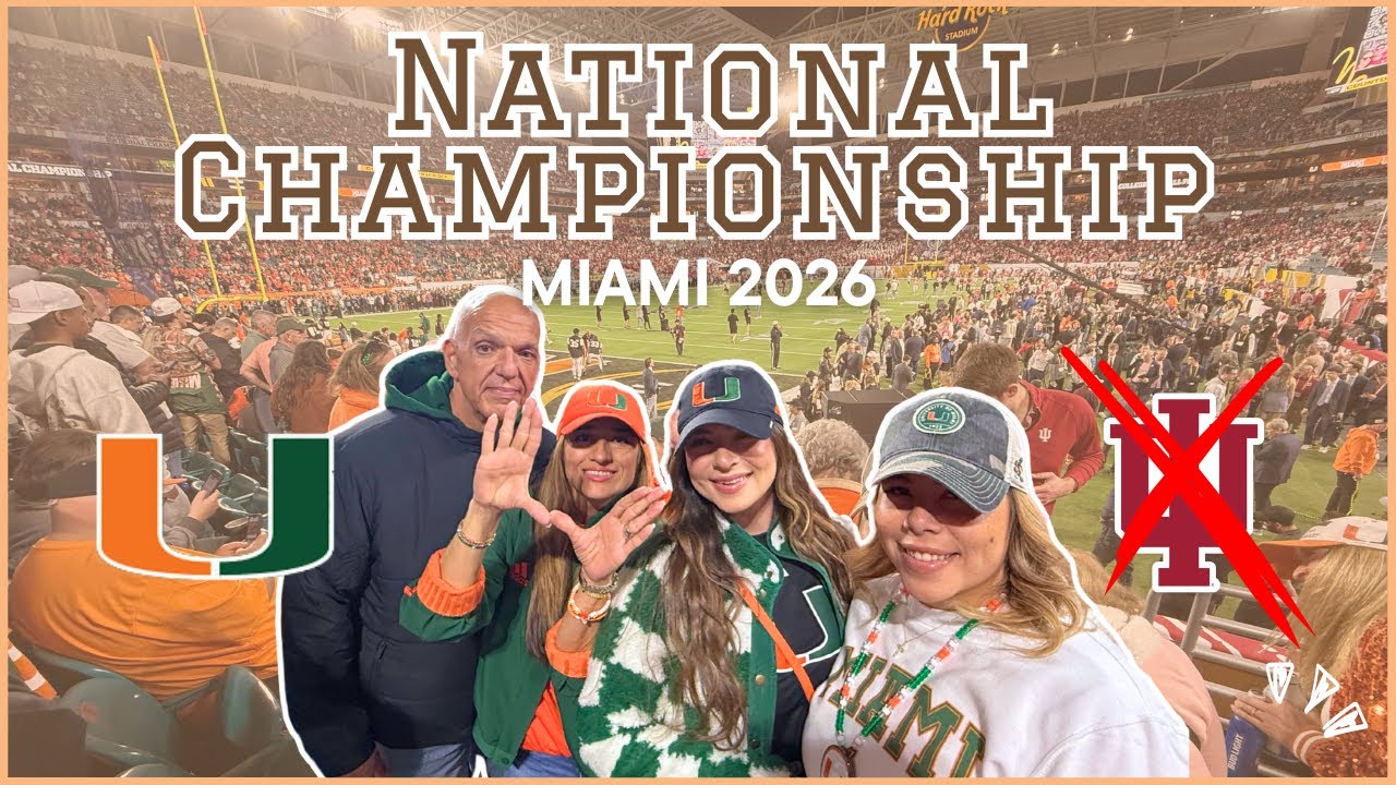 UMiami vs Indiana Championship Game🧡💚 VLOG