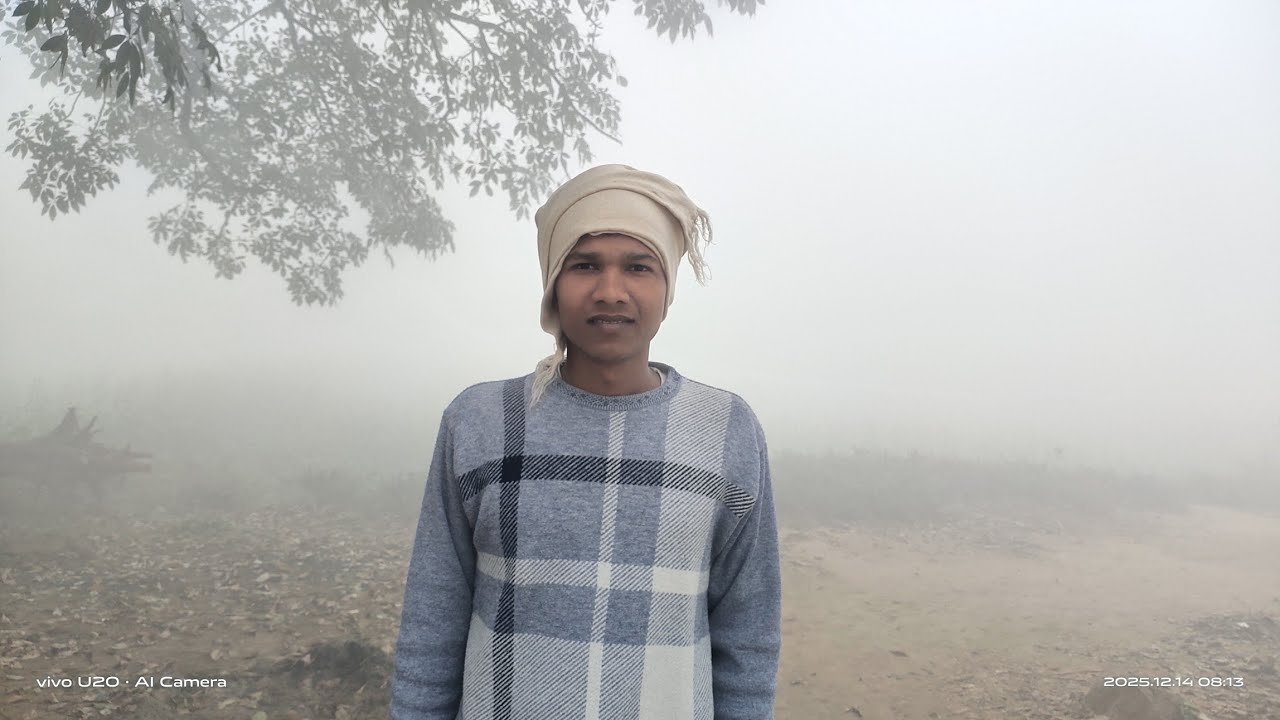 Sabah ke waqt nadi jate samay #nature December 14,2025..🚶