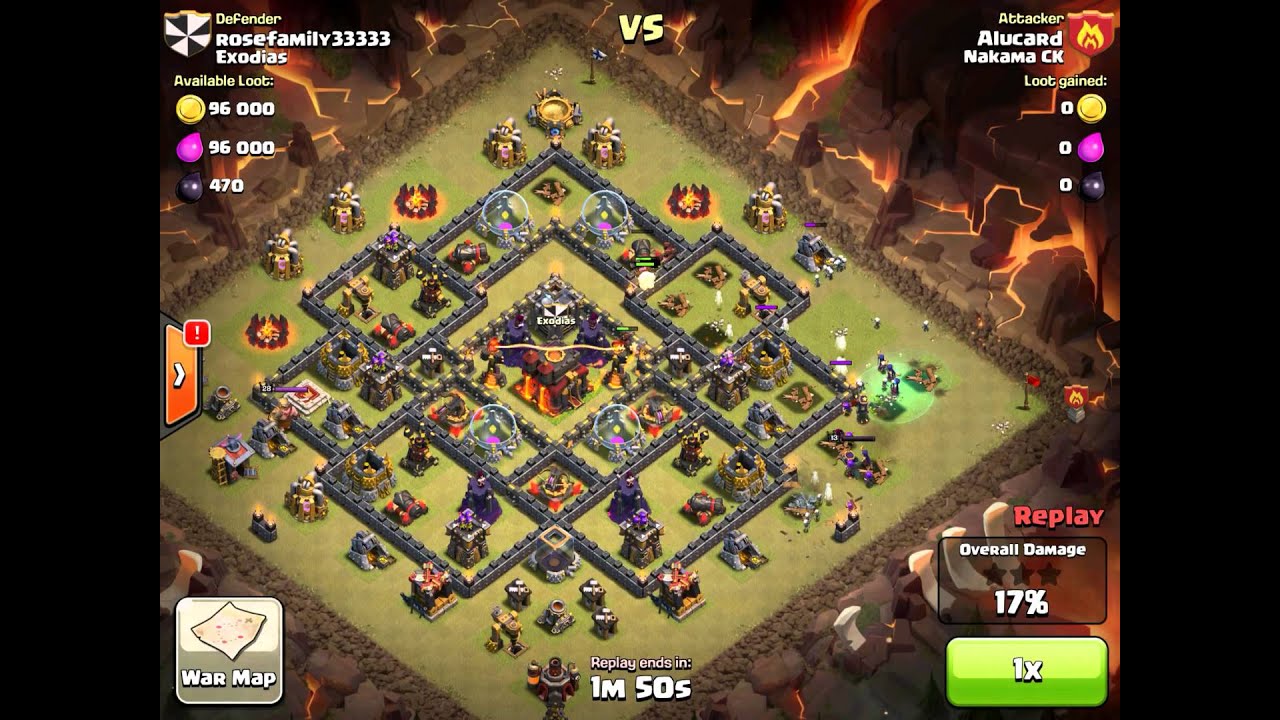 Clash of Clans - CW most heroic attack - 3 STAR MAX TH10