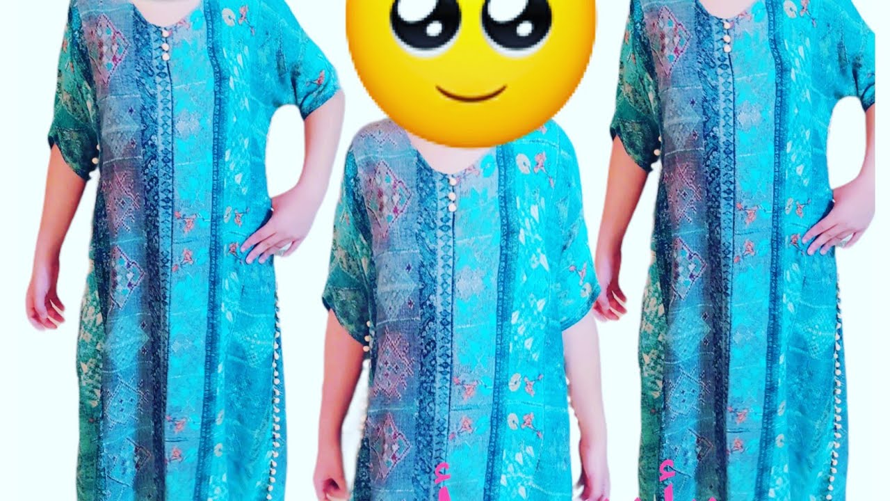 أسهل فستان أو بيجامة ممكن تفصليه وتخيطيه حتى لو كنت مبتدئةGuendoura sewing
