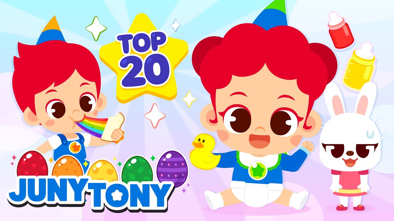 TOP 20 Best Songs for Kids | 70 MIN | Colors, Animals, Good Habits and More | JunyTony