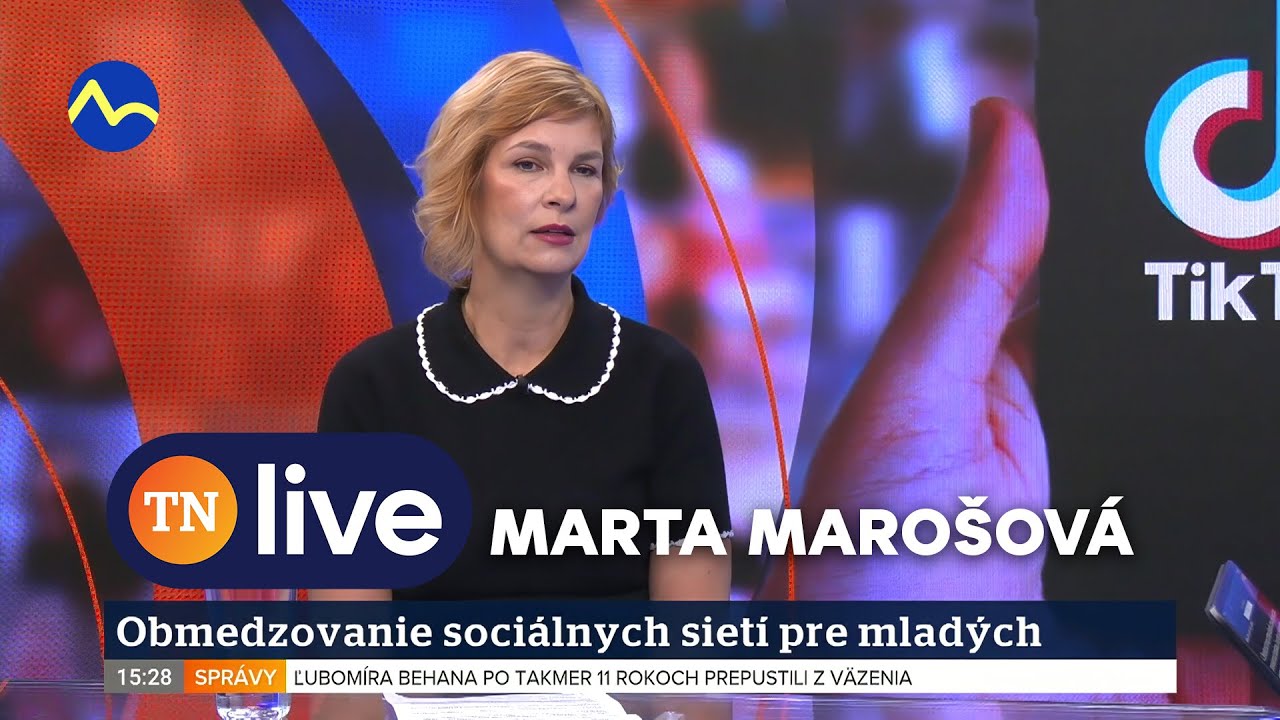 Marta Marošová: Obmedzovanie sociálnych sietí pre mladých| TN live