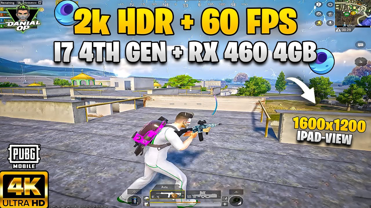 Can RX 460 4GB Run 2K HDR? PUBG Mobile Gameloop 32-Bit (i7 4th Gen) | 1600x1200 Ipad Resolution
