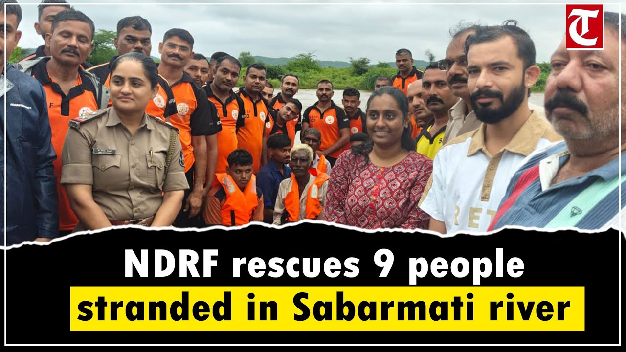 NDRF on high alert in flood-prone areas of Gujarat; 9 people stranded in Sabarmati river rescued