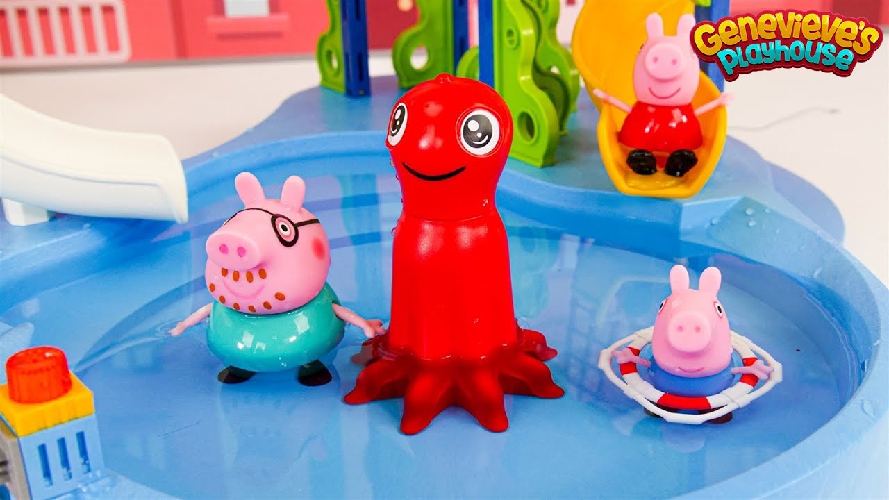 Peppa Pig Get a New Pool & Paw Patrol Hot Day Toy Videos for Kids!