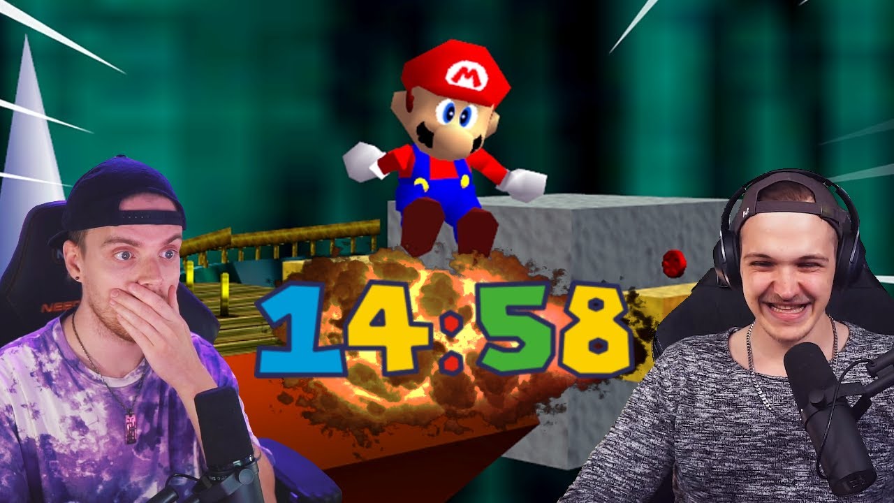 VIK & HUEBI reagieren auf WELTREKORD! (Mario 64 Any% 14:58)