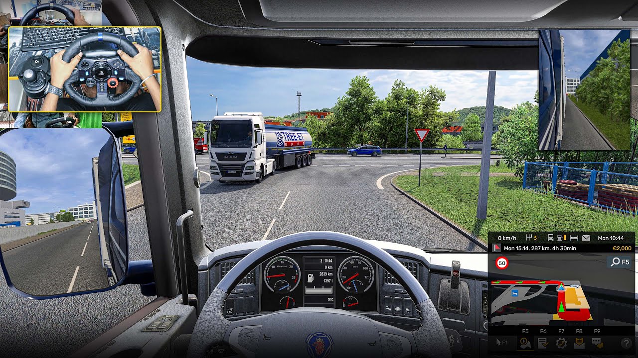Relaxing Long Drive in Scania 🚛 | Euro Truck Simulator 2 | Rain & Traffic ASMR (4K)