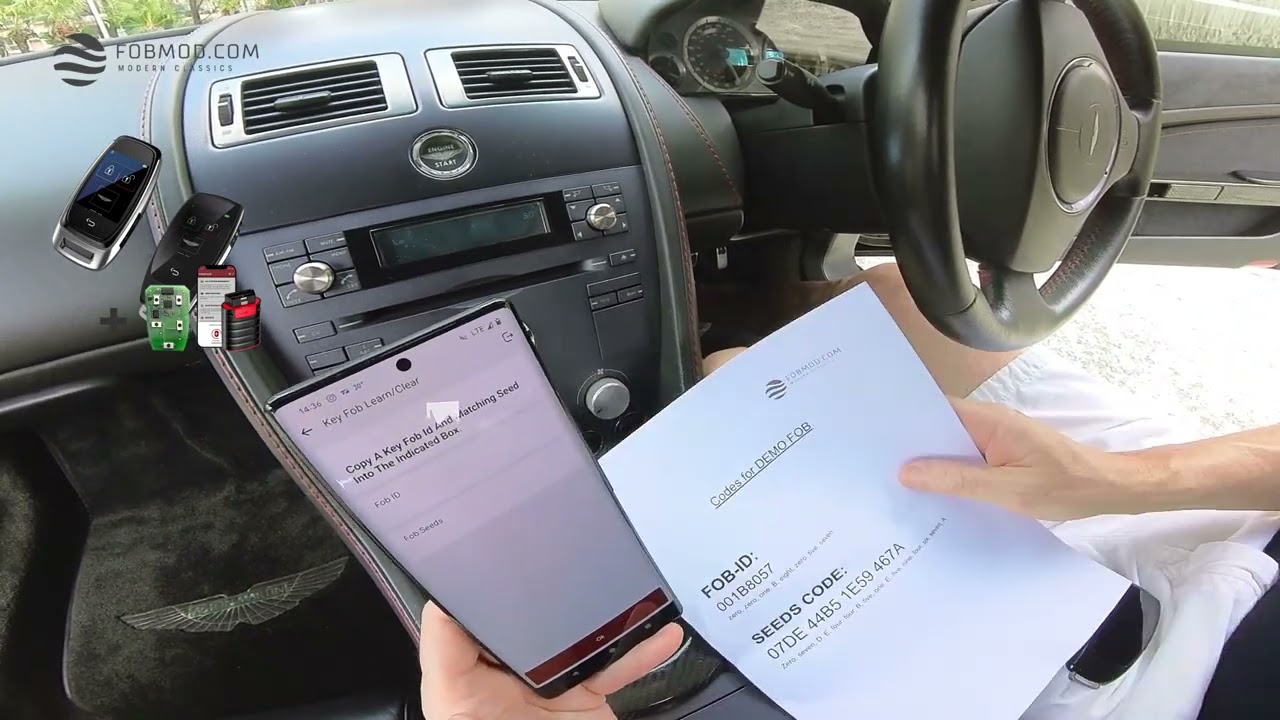 FOBMOD.Com Aston Martin Vantage and DB9 Smart Fob DIY Kit - Programming Tutorial