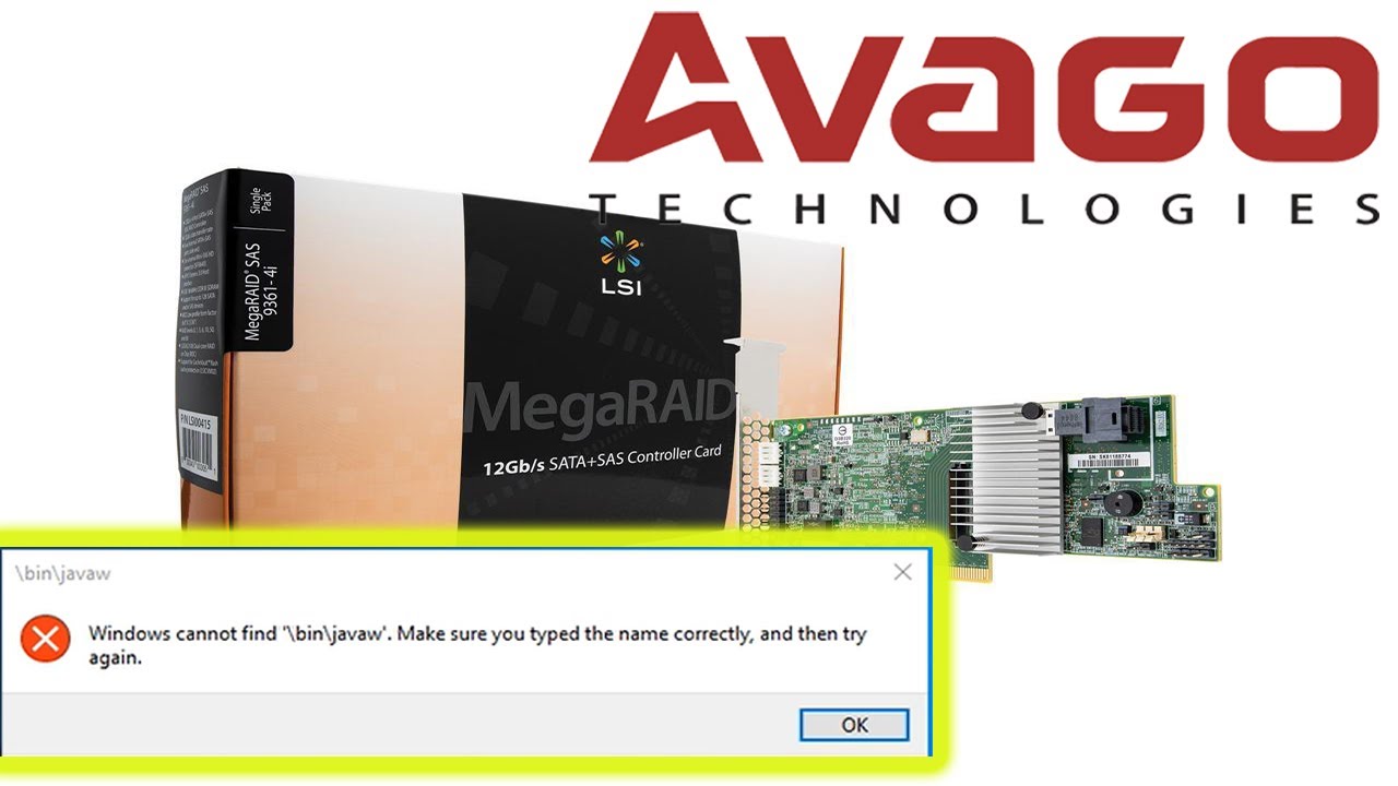 Как настроить диспетчер хранилища LSI Mega Raid | Windows Не удаётся найти \bin\javaw, ошибка JAVA