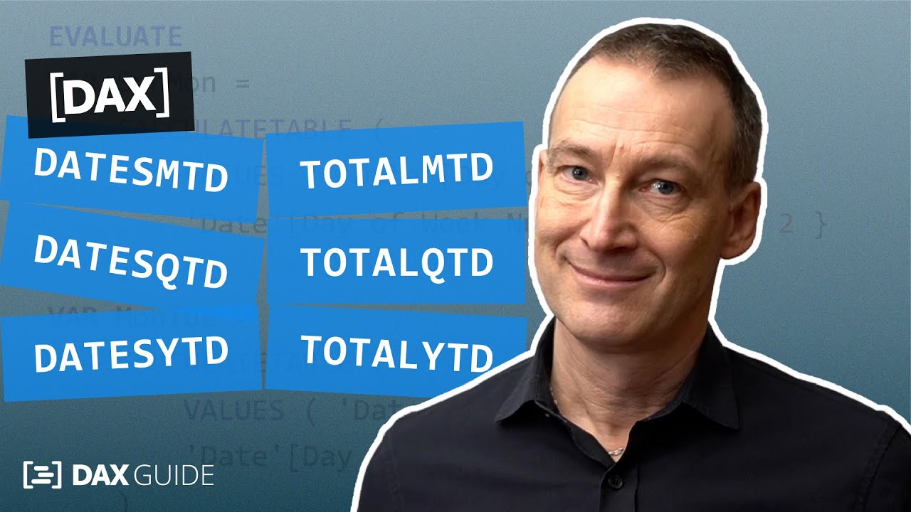 DATESMTD, DATESQTD, DATESYTD, TOTALMTD, TOTALQTD, TOTALYTD — руководство по DAX