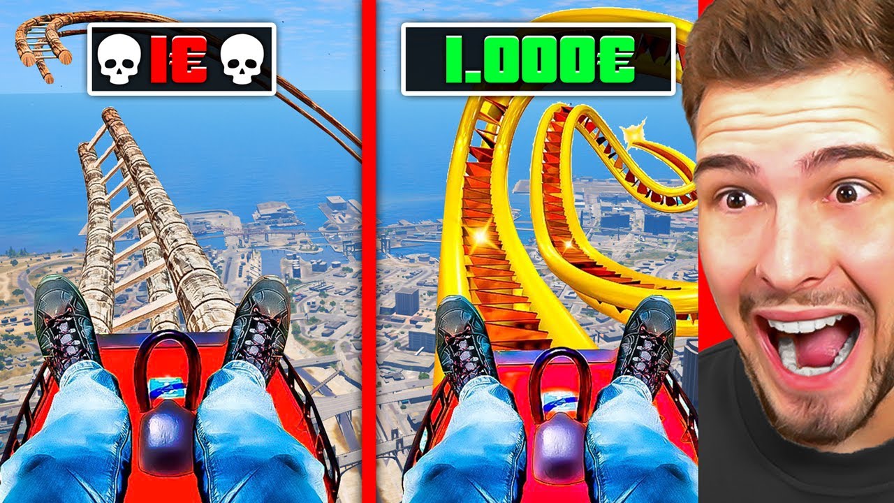 1€ vs 1.000€ ACHTERBAHN in GTA 5