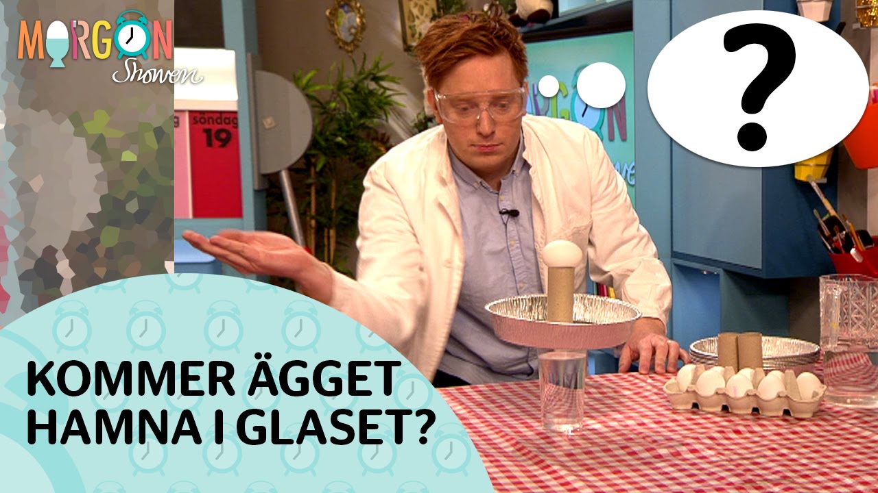 Experiment med ägg i Morgonshowen