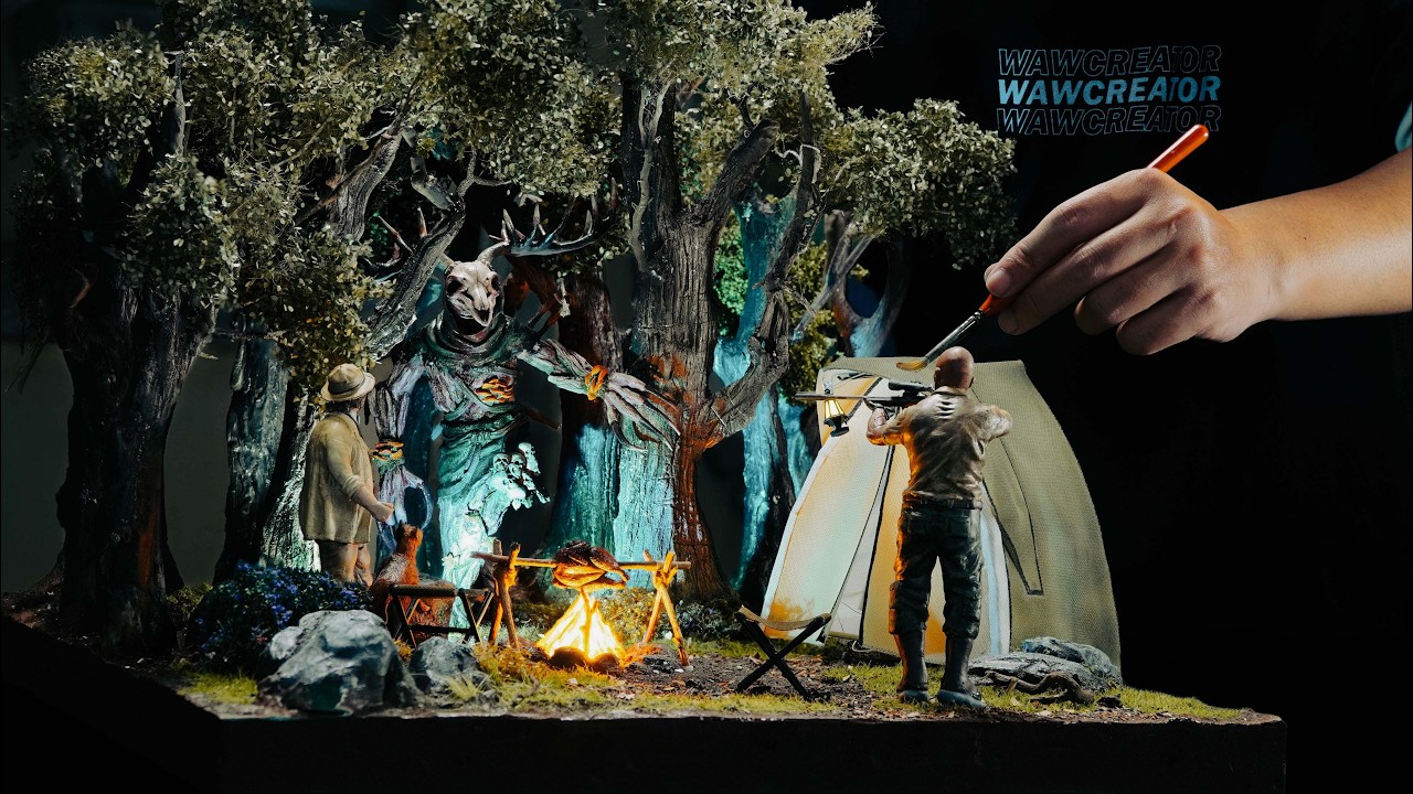 Диорама Опасности в глухом лесу, попавшая в поле зрения лесных эльфов Вендиго