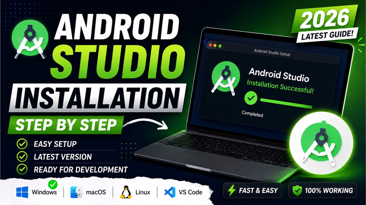 Как установить Android Studio на Windows (Обновленное руководство 2026 года) 🔥 Для начинающих
