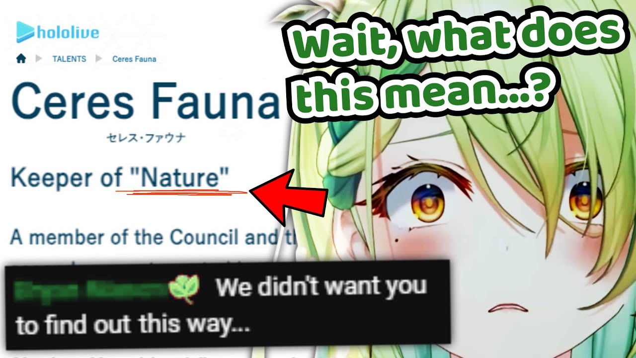 Fauna Was in Shambles When She Saw This Written on The Official Hololive Website