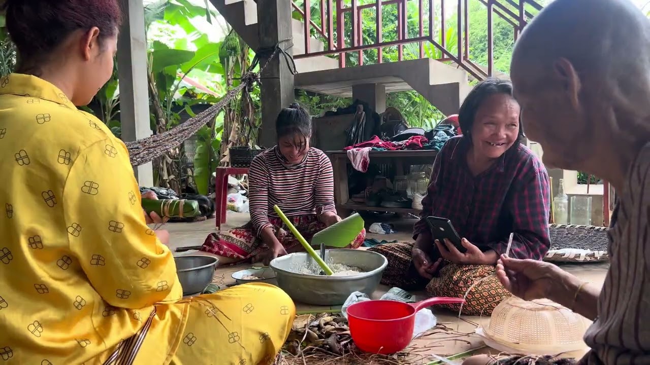នំអន្សមខ្មែរតាំងពីយូរលង់ the cake banana Khmer #youtubelong 