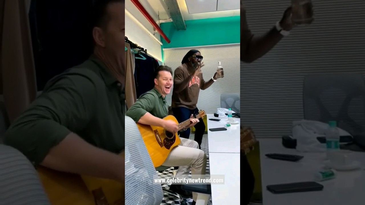 Chris Gayle & Brett Lee Sing a Song before 